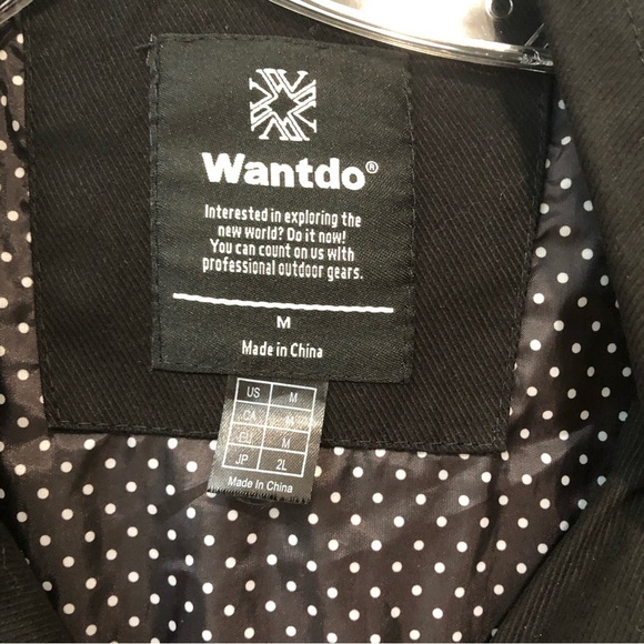 NWT Mens Wantdo black cotton zip up jacket cargo style multi pocket trucker M - Picture 4 of 12